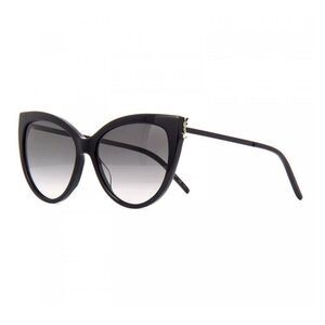 Saint Laurent Sunglasses Cat Eye Full Rim, Black Frame and Grey Gradient Lens